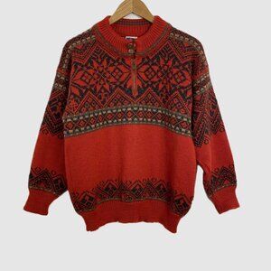 Dale of Norway Vintage 1995 Thunder Bay Nordic Alpine Fair Isle Wool Sweater